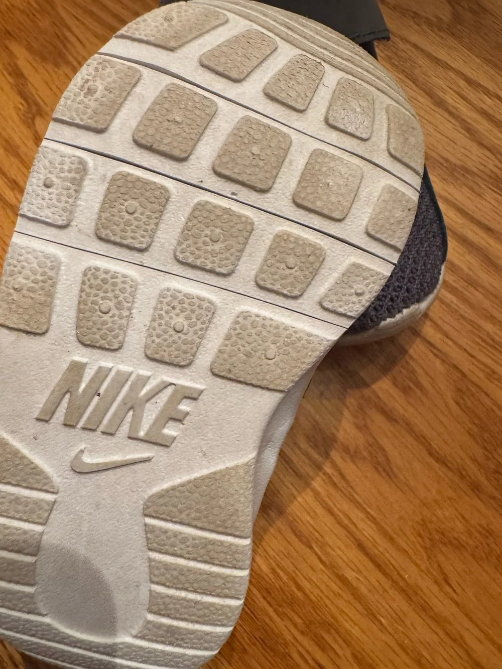 Nike Kids Gray and Orange Velcro Sneakers
